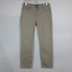 NEW 90s Buffalo Jeans Tan Mid Rise Stretch Skinny Cropped Cotton Denim Size 6/28